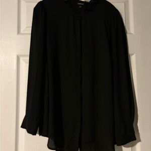Torrid Classic Black Georgette Blouse